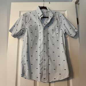Southern Tide Set Adrift Stripe Short Sleeve Sport Shirt in Ocean Channel